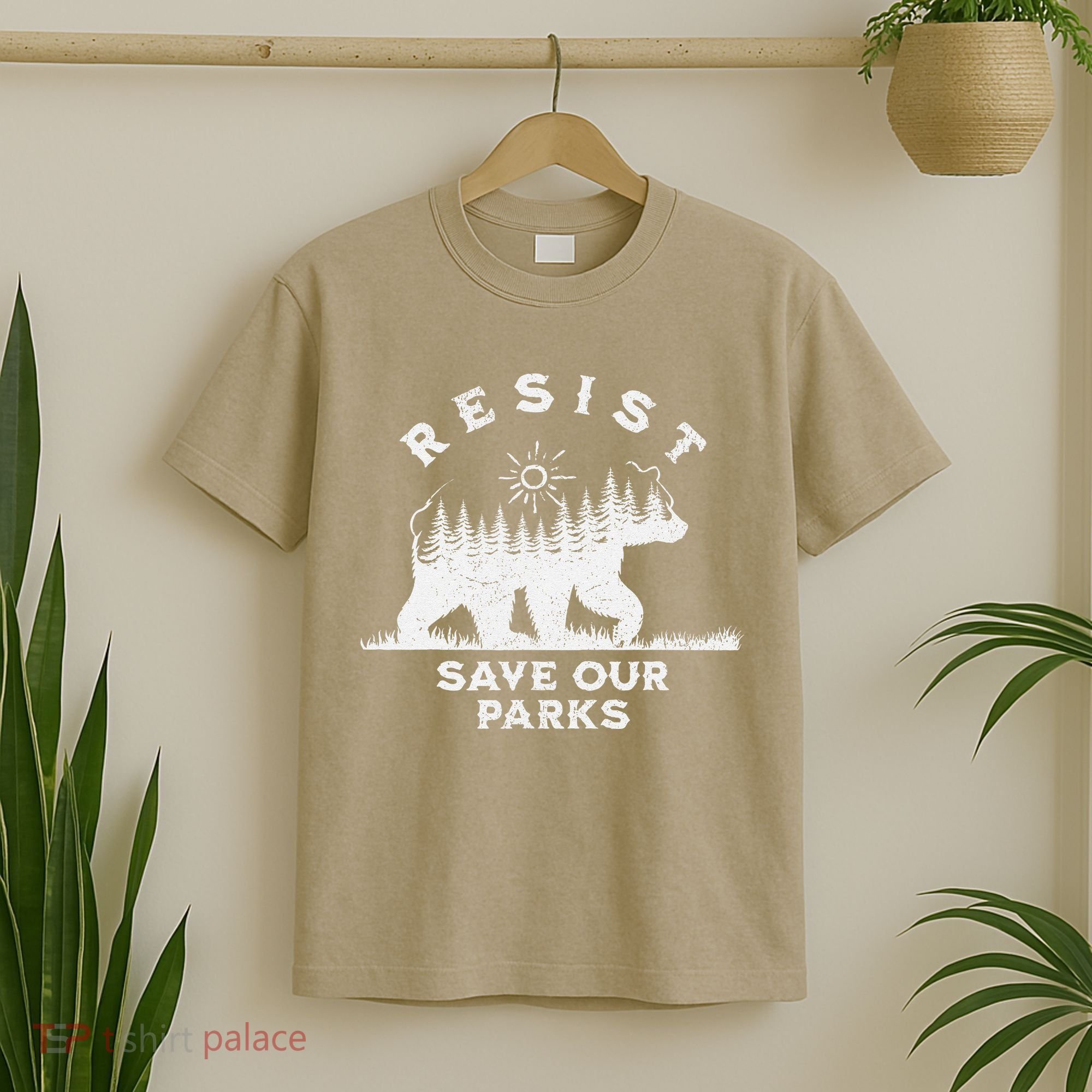 Resist Save Our Parks Us National Parks Bear Alt Souvenir T-Shirt