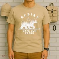Resist Save Our Parks Us National Parks Bear Alt Souvenir T-Shirt thumb 6