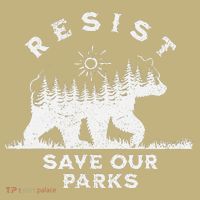 Resist Save Our Parks Us National Parks Bear Alt Souvenir Mousepad thumb 1