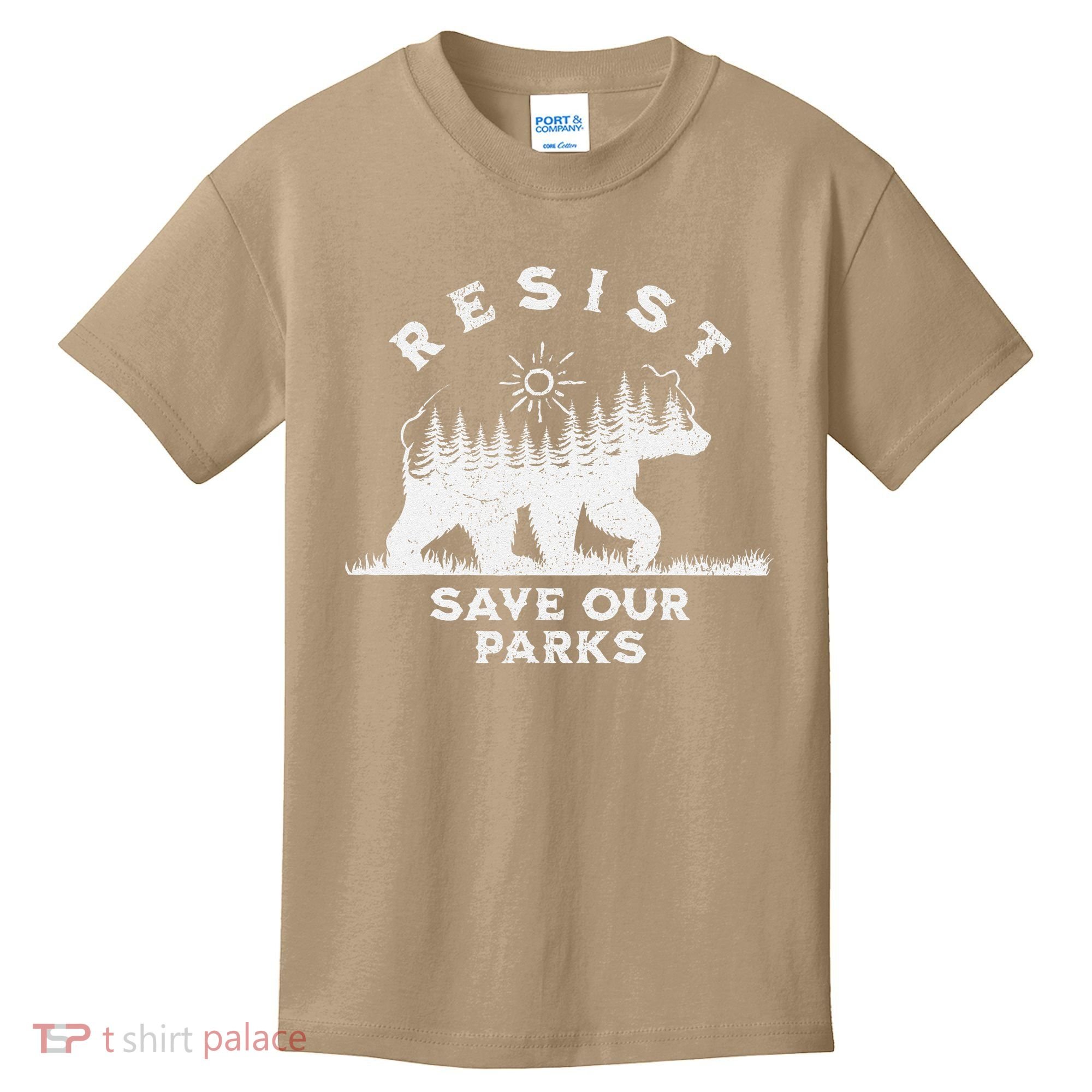 Resist Save Our Parks Us National Parks Bear Alt Souvenir Kids T-Shirt
