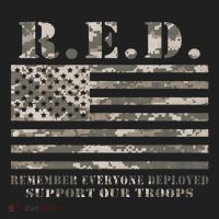 RED Support Our Troops Wear Red On Friday Military Beanie thumb 2