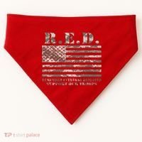 RED Support Our Troops Wear Red On Friday Military USA-Made Doggie Bandana thumb 0