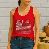 RED Support Our Troops Wear Red On Friday Military Women's Tank Top thumb 2