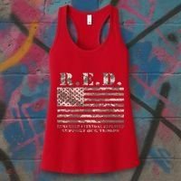 RED Support Our Troops Wear Red On Friday Military Women's Tank Top thumb 3