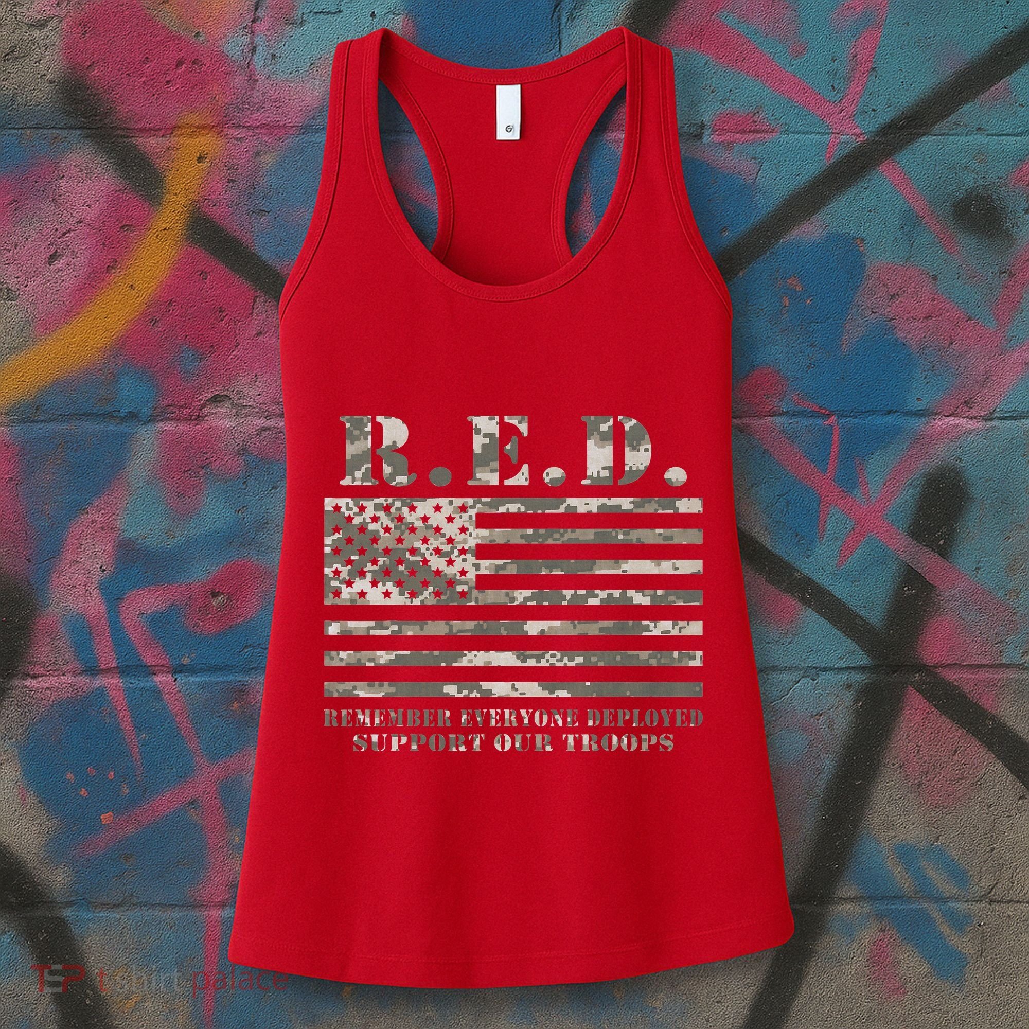 RED Support Our Troops Wear Red On Friday Military Women's Tank Top