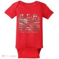 RED Support Our Troops Wear Red On Friday Military Baby Bodysuit thumb 0
