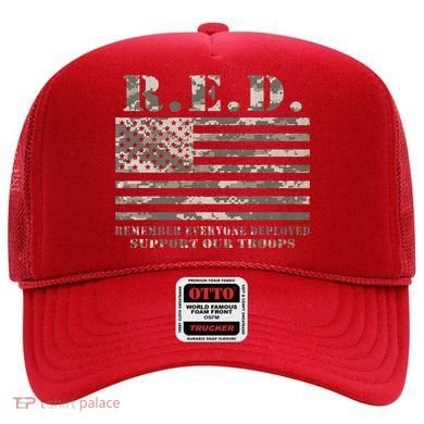 RED Support Our Troops Wear Red On Friday Military Hat
