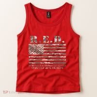 RED Support Our Troops Wear Red On Friday Military Tank Top thumb 2