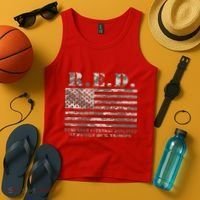 RED Support Our Troops Wear Red On Friday Military Tank Top thumb 4