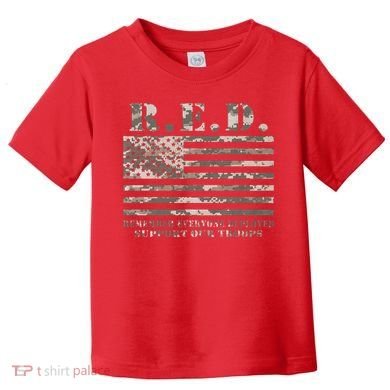RED Support Our Troops Wear Red On Friday Military Toddler T-Shirt