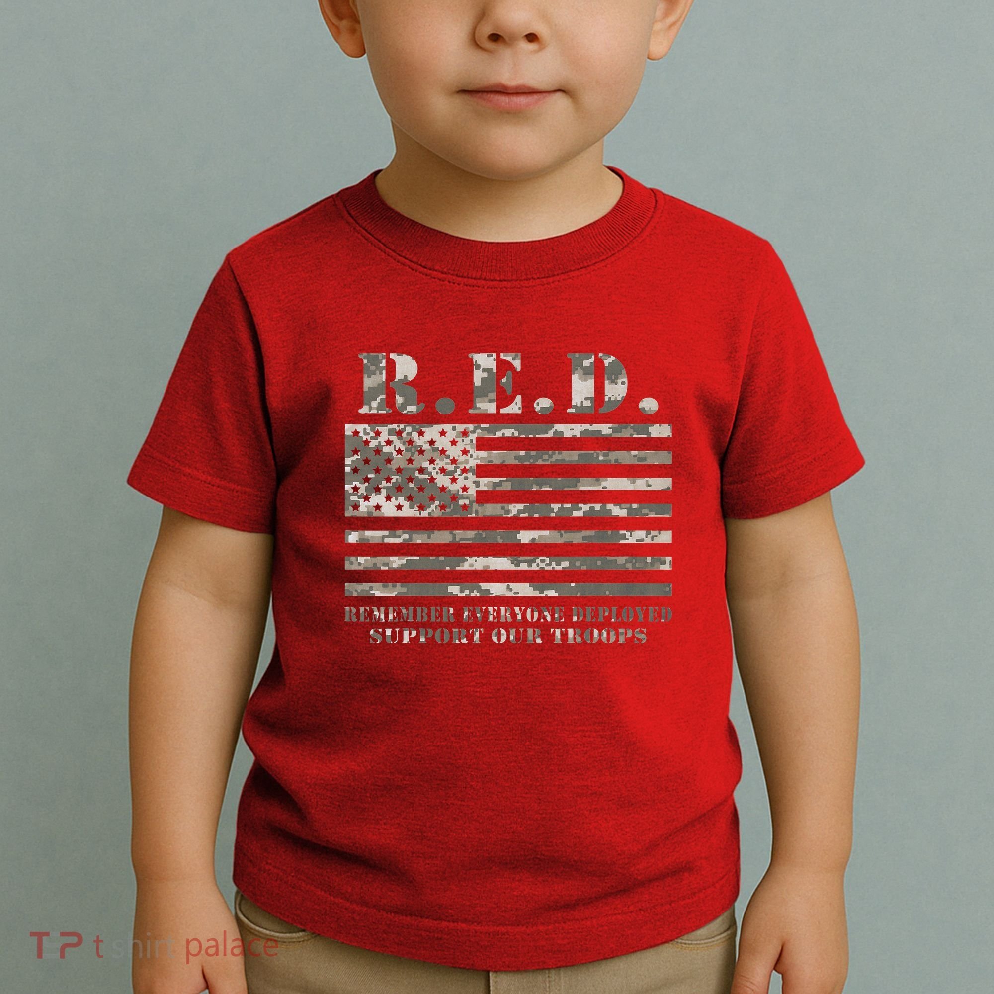 RED Support Our Troops Wear Red On Friday Military Toddler T-Shirt