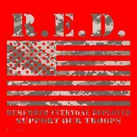 RED Support Our Troops Wear Red On Friday Military Visor thumb 3