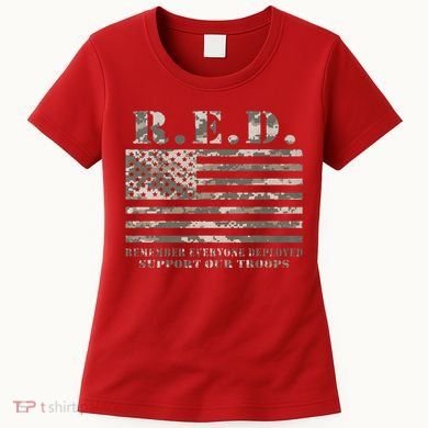 RED Support Our Troops Wear Red On Friday Military Women's T-Shirt