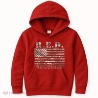 RED Support Our Troops Wear Red On Friday Military Kids Hoodie thumb 0
