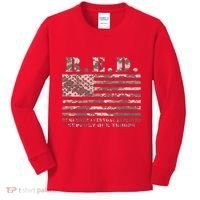 RED Support Our Troops Wear Red On Friday Military Kids Long Sleeve Shirt thumb 0