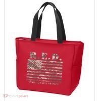 RED Support Our Troops Wear Red On Friday Military Tote Bag thumb 3