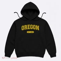 Retro Schoolstyle Oregon 1859 Distressed Hoodie thumb 0