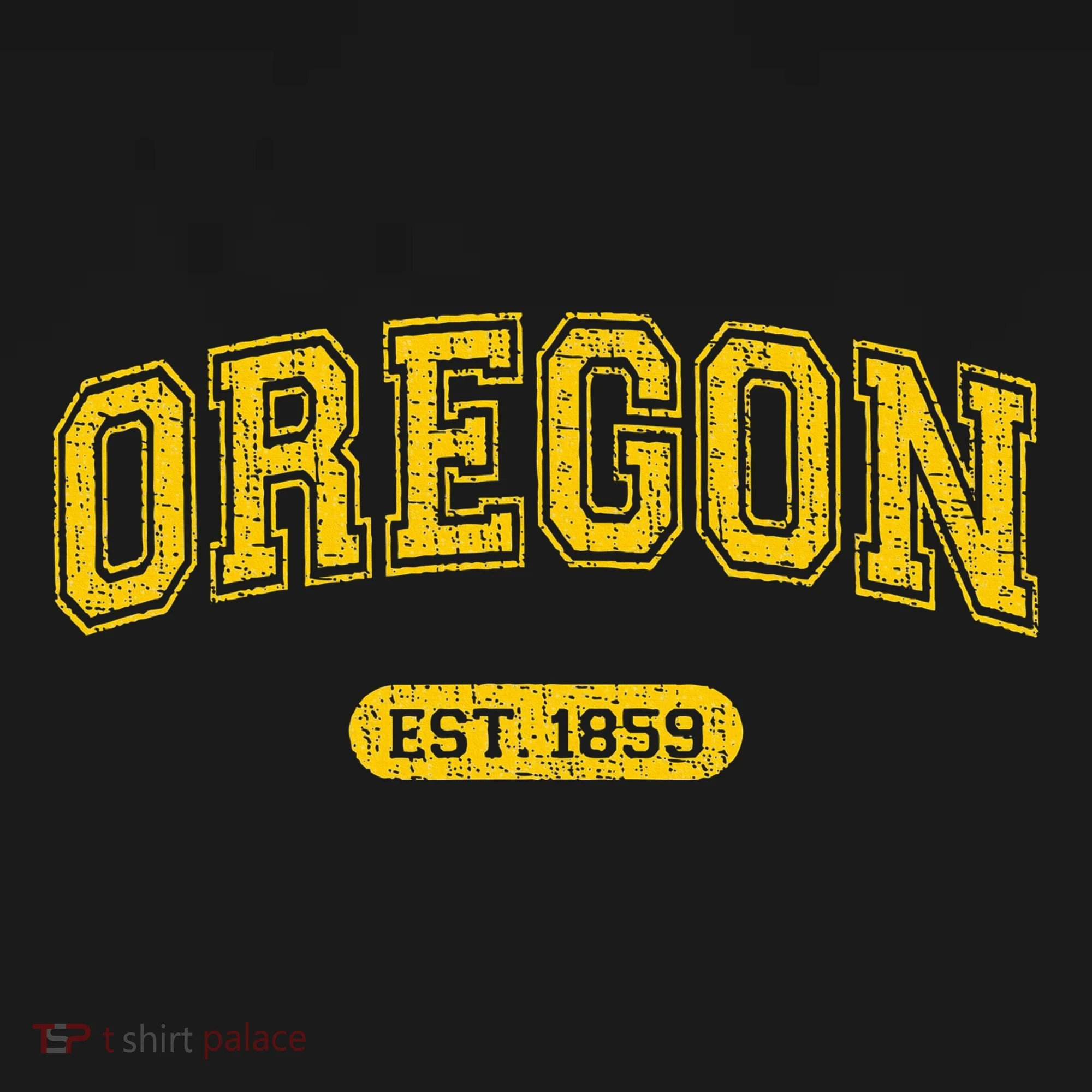 Retro Schoolstyle Oregon 1859 Distressed Hoodie