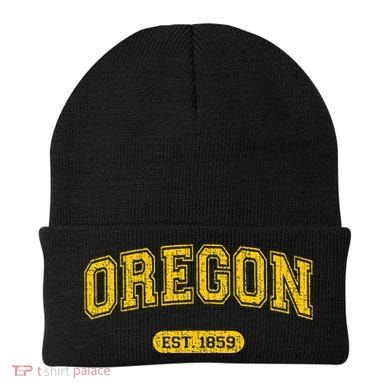 Retro Schoolstyle Oregon 1859 Distressed Beanie