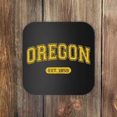 Retro Schoolstyle Oregon 1859 Distressed Coaster
