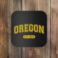 Retro Schoolstyle Oregon 1859 Distressed Coaster thumb 0