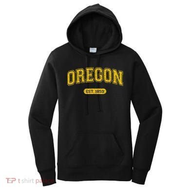 Retro Schoolstyle Oregon 1859 Distressed Women's Hoodie