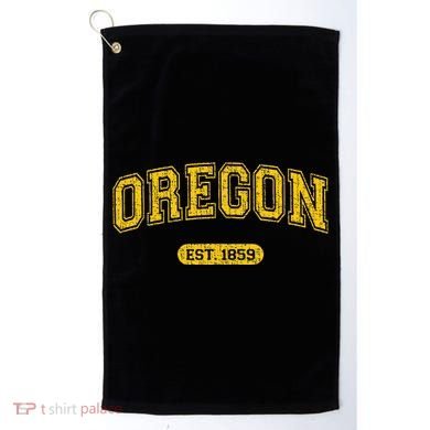Retro Schoolstyle Oregon 1859 Distressed Golf Towel