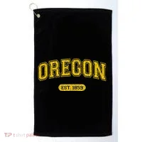 Retro Schoolstyle Oregon 1859 Distressed Golf Towel thumb 0