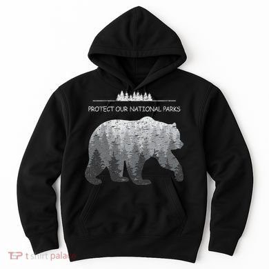 Resist Save Our Parks Alt Us National Parks Bear Nature Hoodie