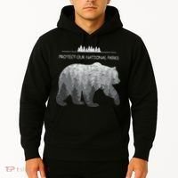 Resist Save Our Parks Alt Us National Parks Bear Nature Hoodie thumb 2