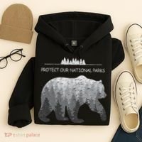 Resist Save Our Parks Alt Us National Parks Bear Nature Hoodie thumb 4