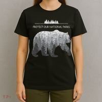 Resist Save Our Parks Alt Us National Parks Bear Nature T-Shirt thumb 4