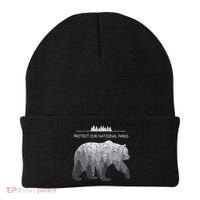 Resist Save Our Parks Alt Us National Parks Bear Nature Beanie thumb 0