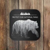 Resist Save Our Parks Alt Us National Parks Bear Nature Coaster thumb 0