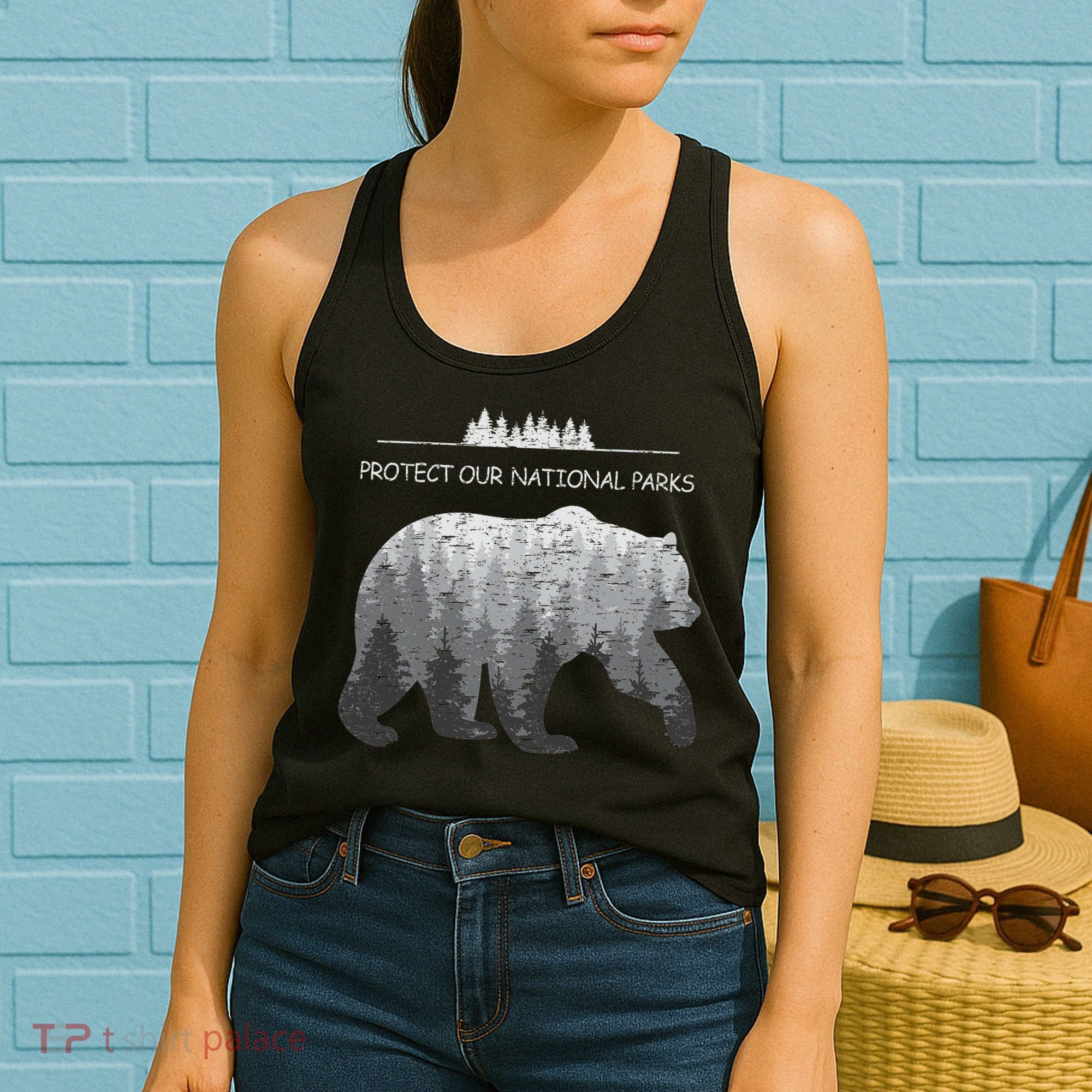 Resist Save Our Parks Alt Us National Parks Bear Nature Women's Tank Top