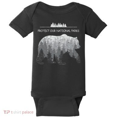 Resist Save Our Parks Alt Us National Parks Bear Nature Baby Bodysuit