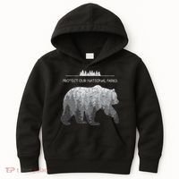 Resist Save Our Parks Alt Us National Parks Bear Nature Kids Hoodie thumb 0