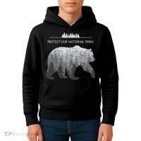 Resist Save Our Parks Alt Us National Parks Bear Nature Kids Hoodie thumb 4