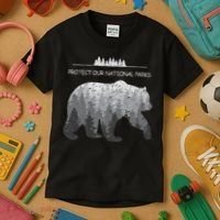 Resist Save Our Parks Alt Us National Parks Bear Nature Kids T-Shirt thumb 3