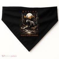 Resist Save Our Parks US National Parks Bear Nature USA-Made Doggie Bandana thumb 0