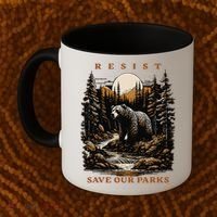 Resist Save Our Parks US National Parks Bear Nature Coffee Mug thumb 2