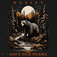 Resist Save Our Parks US National Parks Bear Nature Women's Hoodie thumb 2