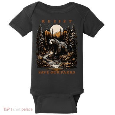 Resist Save Our Parks US National Parks Bear Nature Baby Bodysuit