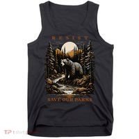Resist Save Our Parks US National Parks Bear Nature Tank Top thumb 0