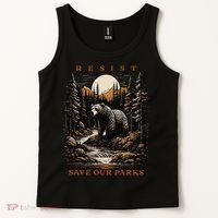Resist Save Our Parks US National Parks Bear Nature Tank Top thumb 2