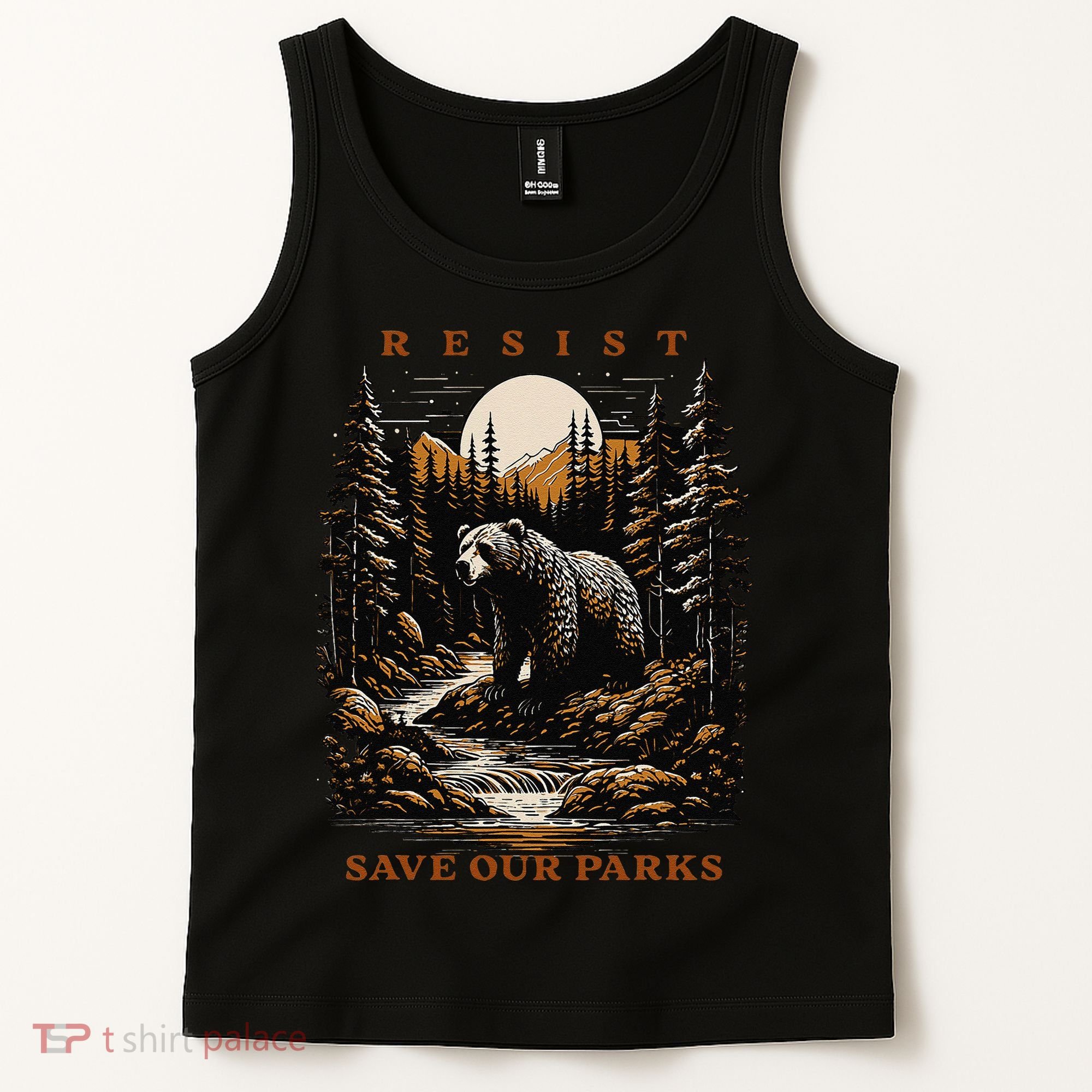Resist Save Our Parks US National Parks Bear Nature Tank Top