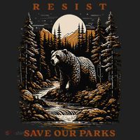 Resist Save Our Parks US National Parks Bear Nature Golf Towel thumb 3