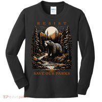 Resist Save Our Parks US National Parks Bear Nature Kids Long Sleeve Shirt thumb 0