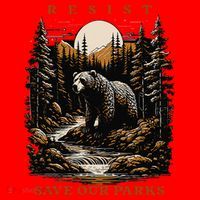 Resist Save Our Parks US National Parks Bear Nature Santa Hat thumb 1