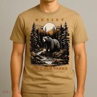 Resist Save Our Parks US National Parks Bear Nature T-Shirt thumb 3